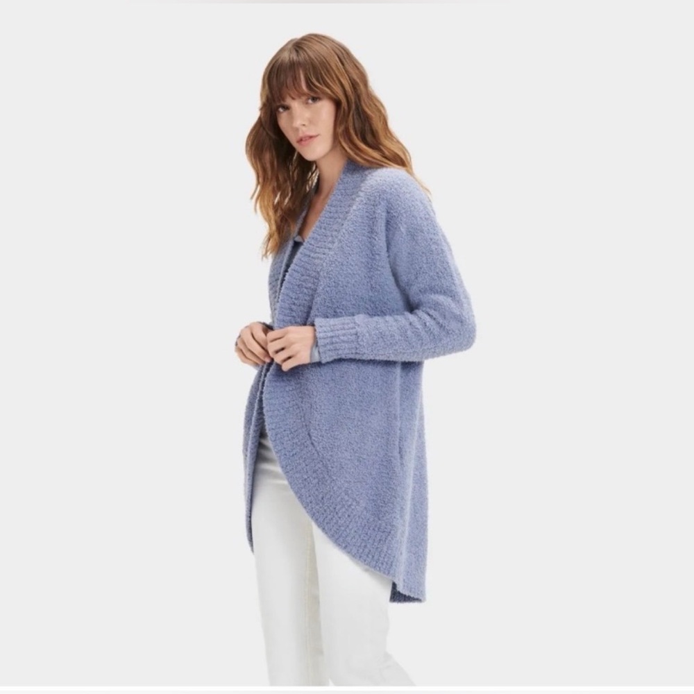 UGG Women’s Soft Fremont Cardigan in Boucle‎ Blue Medium
